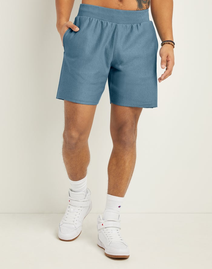 Champion Mens Shorts NZ - Reverse Weave Cut-Off Blue ( 3658-VMEDF )